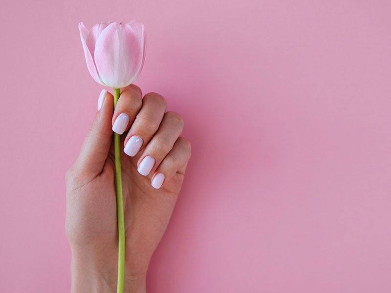 Spa Manicure & Pedicure With Flower